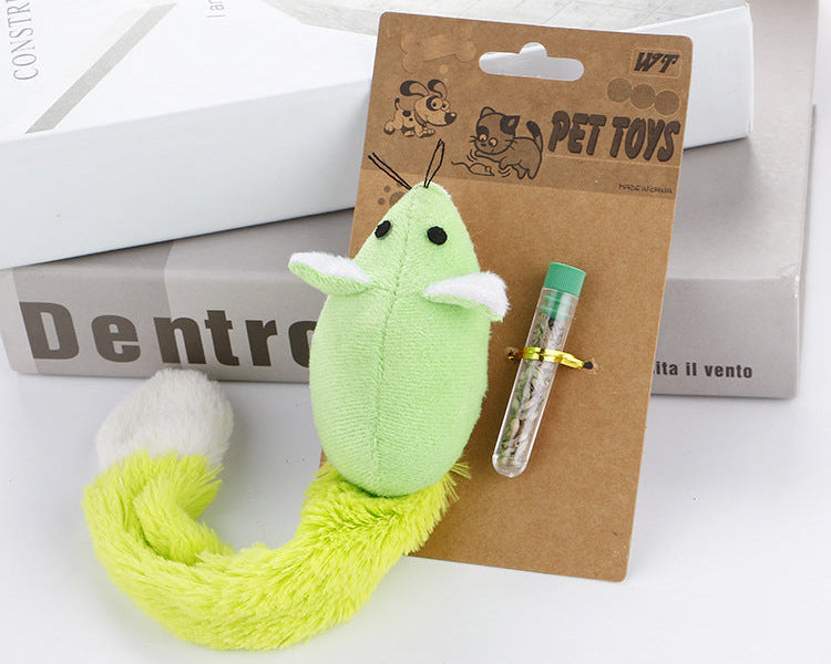 Interactive Cat Mouse Toy – Long Tail Teaser Wand for Kitten/ Cat Play & Exercise