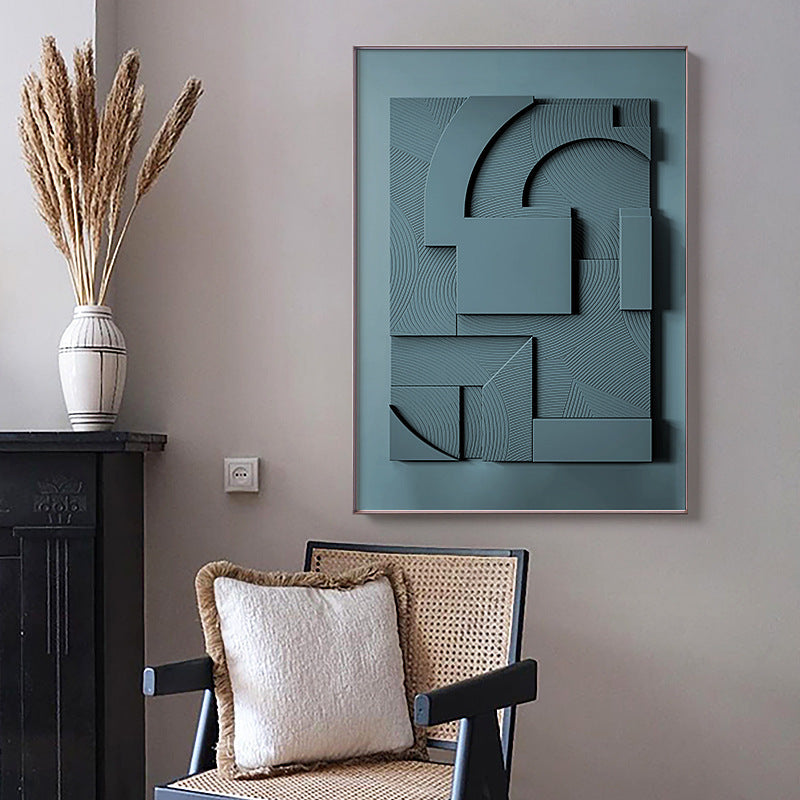 Aesthetic Minimalist Wall Art – 3D Morandi Geometric Painting