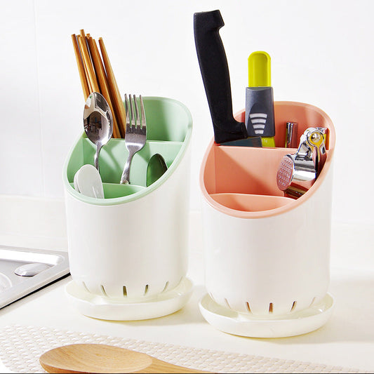 Space-Saving Kitchen Storage Rack – Detachable Drain Holder for Utensils & Tools
