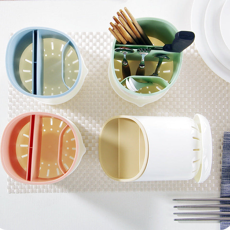 Space-Saving Kitchen Storage Rack – Detachable Drain Holder for Utensils & Tools