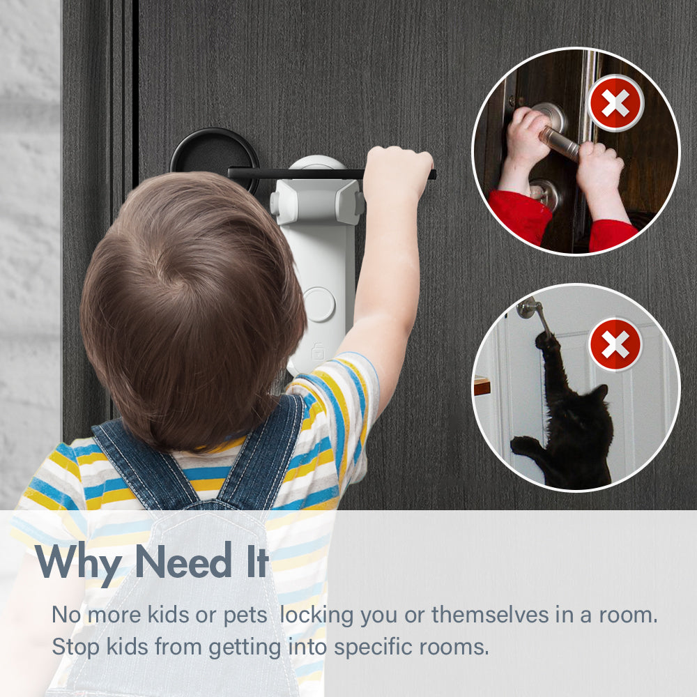 Child Safety Door Lock – Baby Proof Lever Lock for Kids & Pet Protection