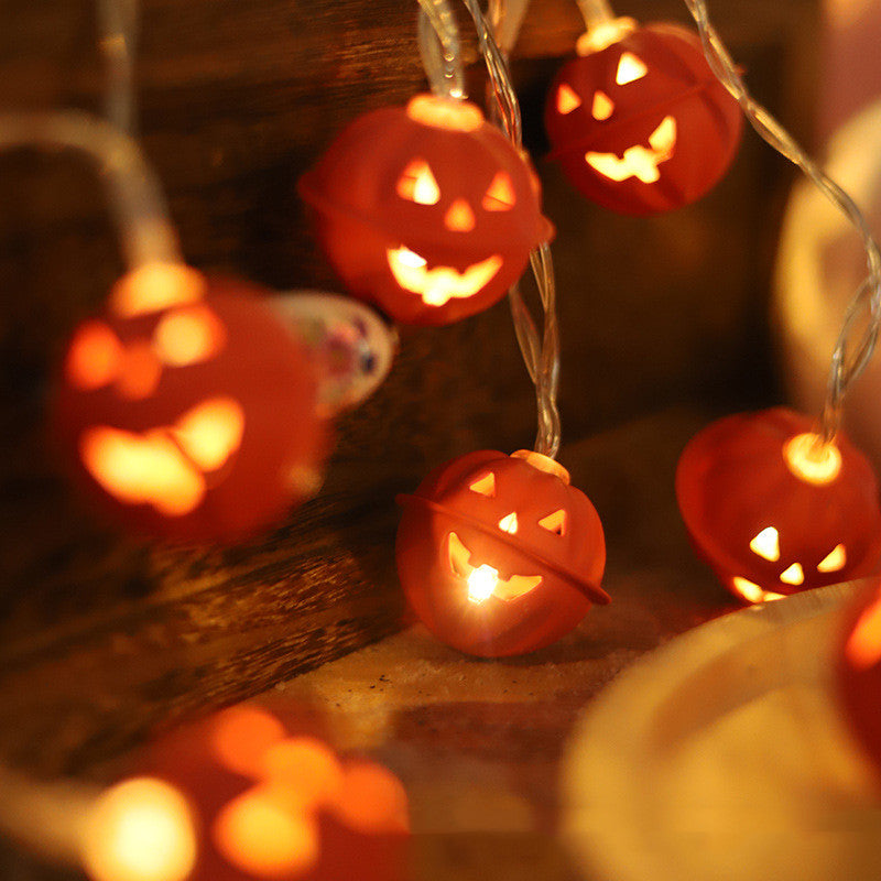 Halloween Festival LED Fairy Lights String – Ghost Pumpkin Decorative Lights for Party Setup