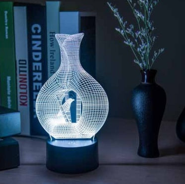 Modern 3D Night Light LED Lamp – Creative Home Decor Light for Bedroom & Desk