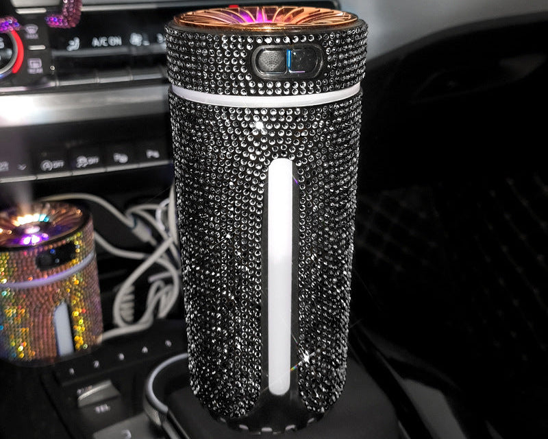 Car Aromatherapy Diffuser LED – Diamond Humidifier Air Freshener for Relaxing Drives
