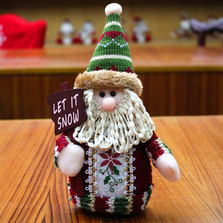 Christmas Table Decor Set – Santa Claus Elk Snowman Festive Centerpiece