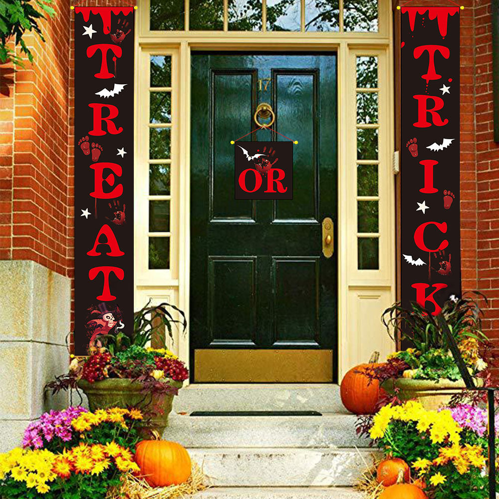 Halloween Outdoor Yard Banner Decoration – Horror Couplets Home Party Decor