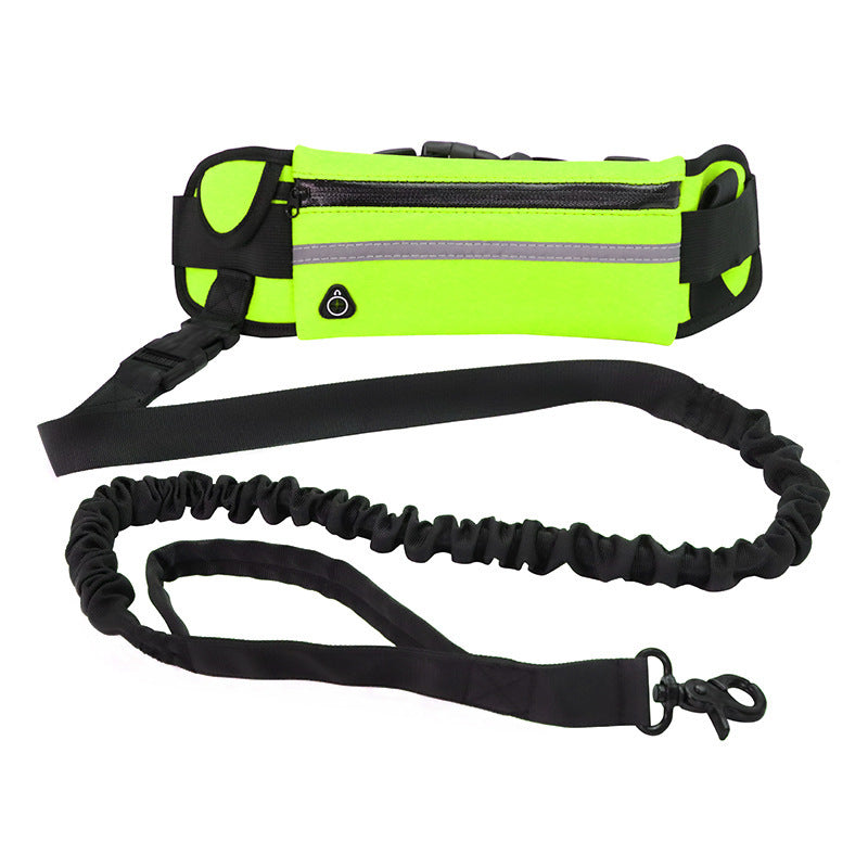 Hands Free Dog Running Leash – Shock Absorbing Waist Belt for Medium & Large Dogs