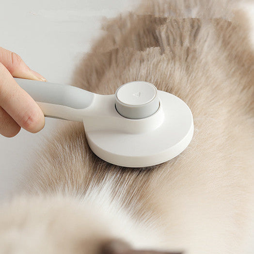 Pet Shedding Comb – Round Handle Grooming Tool for Tangle-Free Fur
