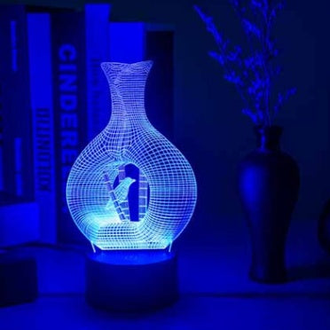 Modern 3D Night Light LED Lamp – Creative Home Decor Light for Bedroom & Desk