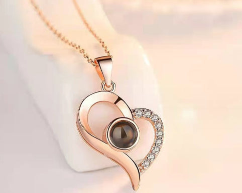 Romantic Valentine’s Gift Set – Soap Rose with Pendant Necklace for Her