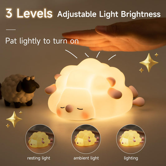 Rechargeable Sheep Night Light for Children - adorable cartoon design for bedroom