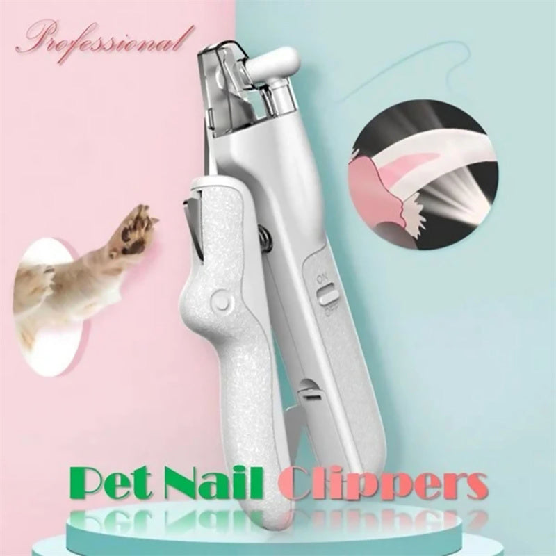 Pet Nail Trimmer LED Light – Professional Dog Cat Grooming Clippers for Home Care & Safety