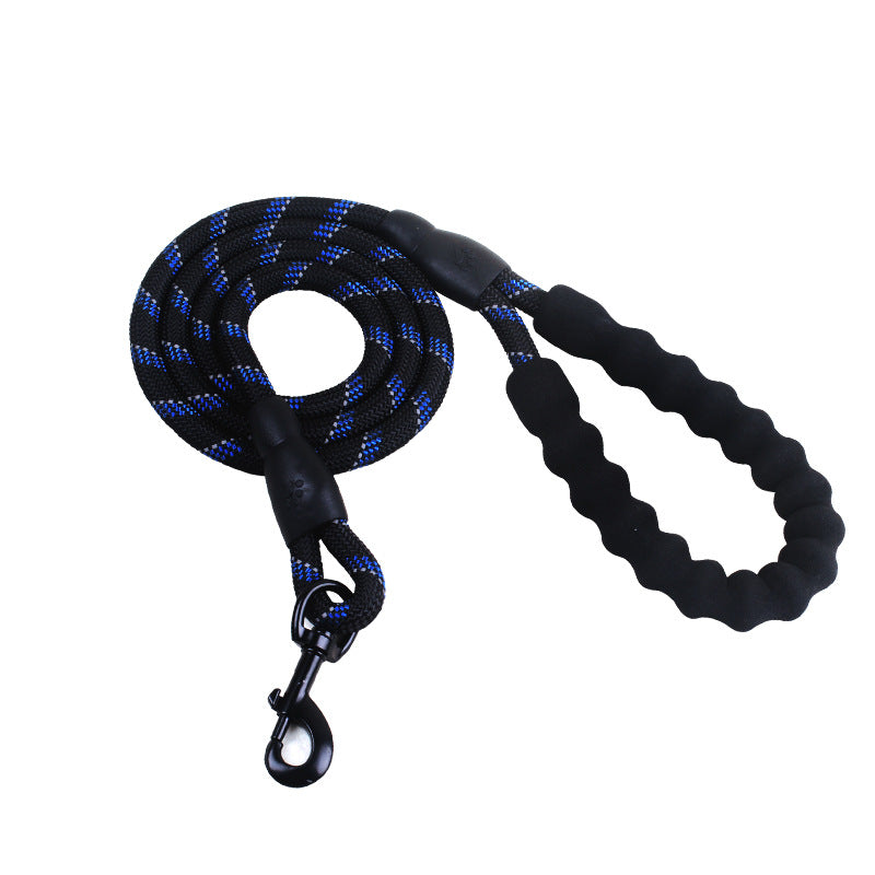 Adjustable Reflective Dog Leash – Durable Nylon Lead for Safe Night Walking