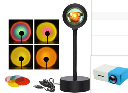 Sunset Wall Lamp – LED Night Light Projector for Relaxation & Home Decor