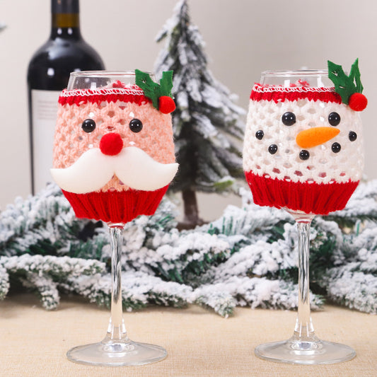 Christmas Wool Mug & Wine Cup Cover – Cozy Festive Drinkware Sleeve Decor