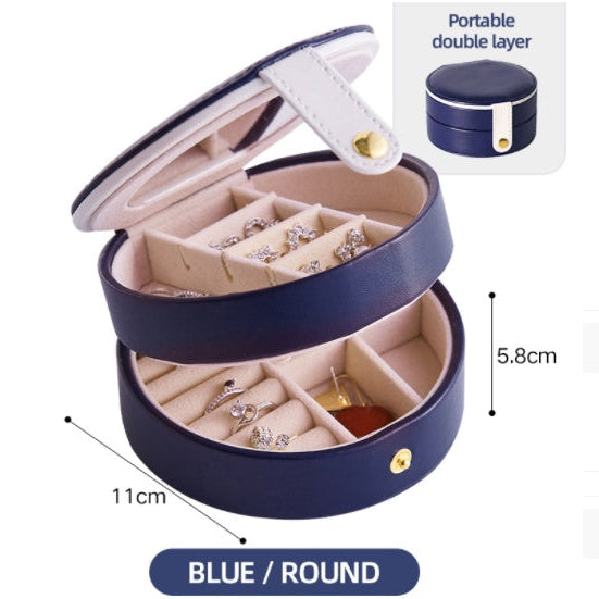 Jewelry Organizer Box – Foldable Desktop Storage for Earrings & Necklaces