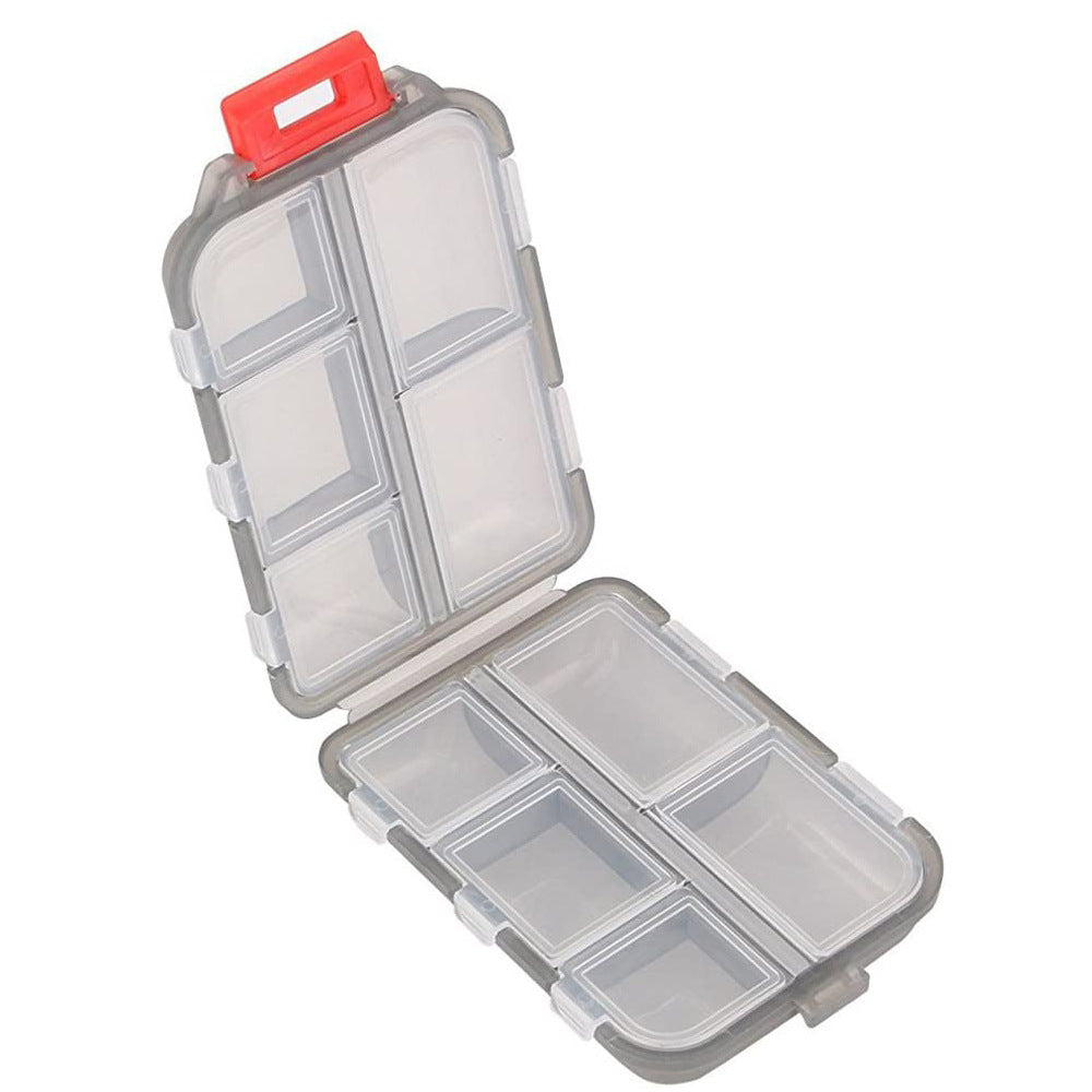 Moisture Proof Pill Organizer – 10 Grid Portable Medicine Box for Travel & Daily Health Use