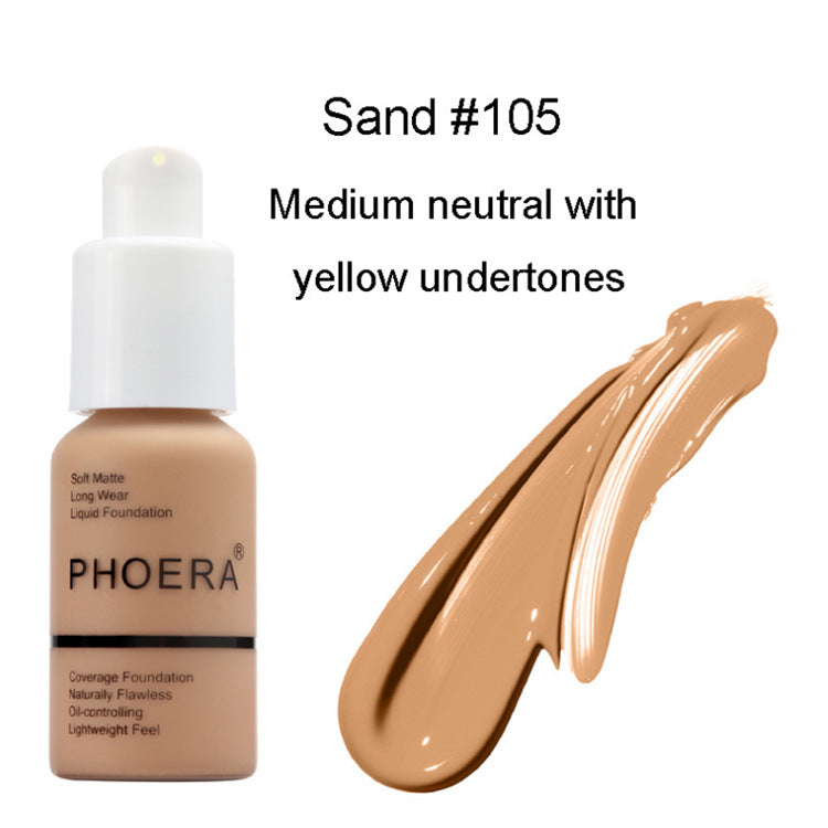 Natural Matte Full Coverage Foundation – Oil Control Concealer Cream for Smooth Skin