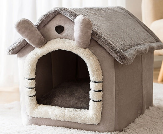 Foldable Dog House Bed – Cozy Winter Pet Bed Sofa