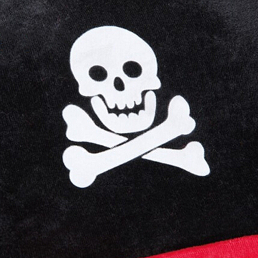 Halloween Pirate Captain Costume Hat – Skull Print Cosplay Cap