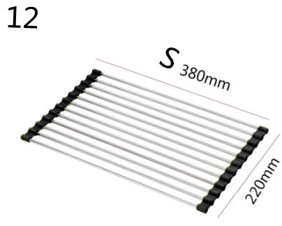 Over Sink Folding Rack Stainless Steel – Kitchen Dish Drying & Drain Organizer