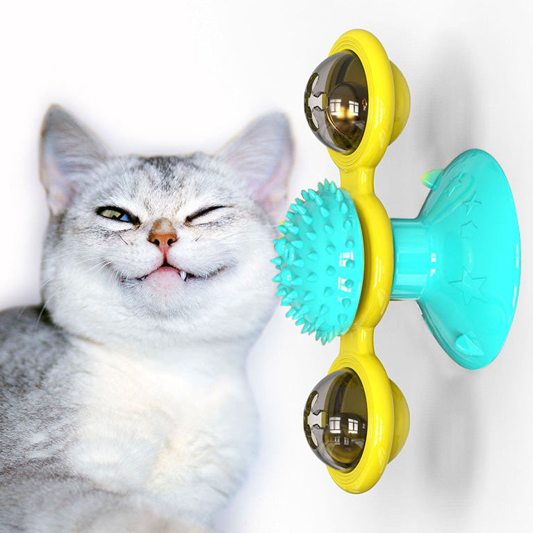 Interactive Cat Scratching Windmill – Teeth Cleaning & Play Pet Toy