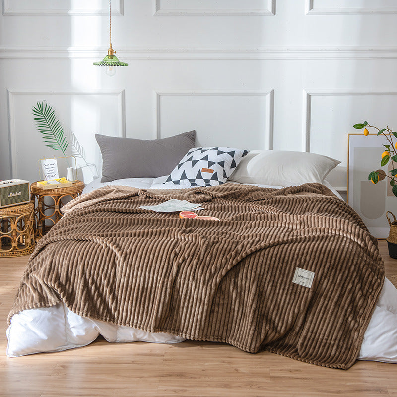Soft Cozy Flannel Blanket Solid – Warm Fleece Throw for Bedroom Sofa