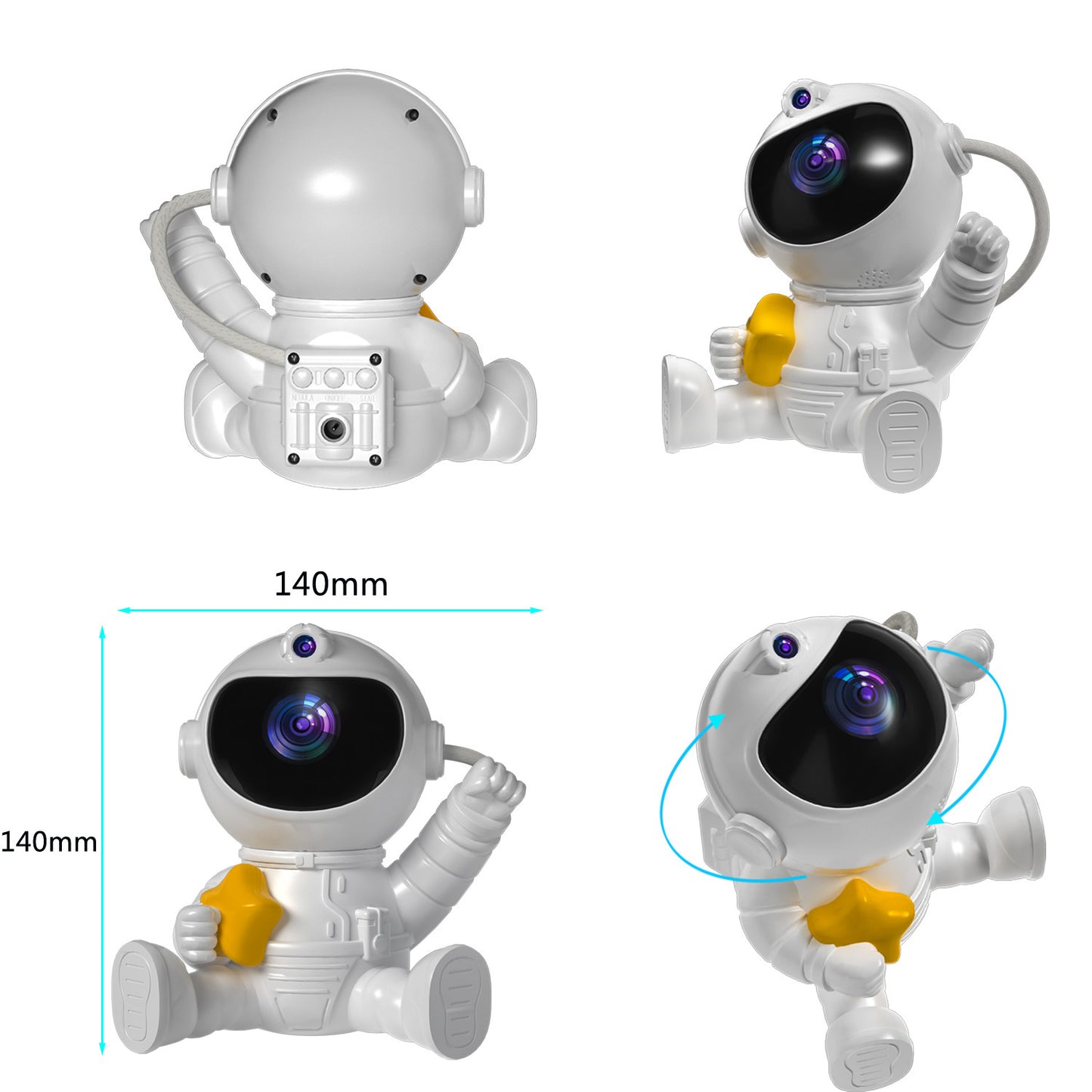 Galaxy Starry Sky Projection Lamp – Astronaut LED Night Light | Cozy Room Decor