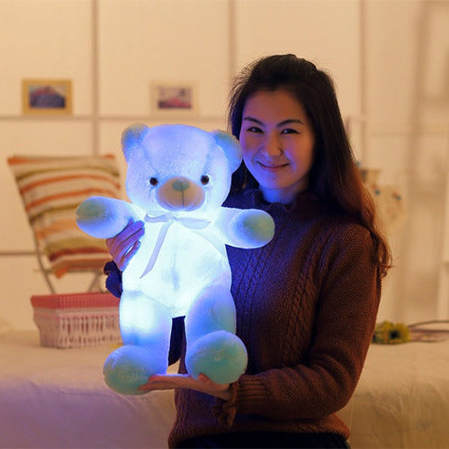 Glowing Teddy Bear Night Light Plush – LED Stuffed Toy Gift for Kids, Girls & Babies
