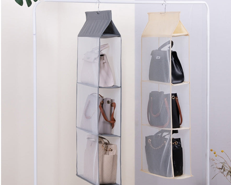 Modern 360° Multi-Layer Storage Rack – Foldable Hanging Organizer for Bathroom Kitchen & Small Spaces