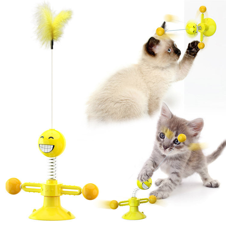 Interactive Cat Scratching Windmill – Teeth Cleaning & Play Pet Toy