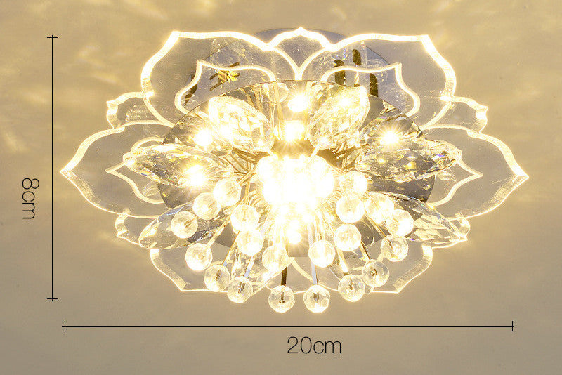 Modern Crystal Ceiling Lamp – Minimalist Corridor & Living Room LED Light Fixture