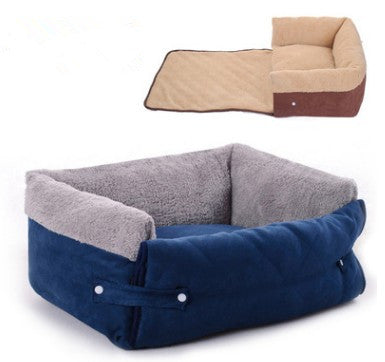 Soft Flip Pet Nest Bed – Comfortable Blanket for Small Pets