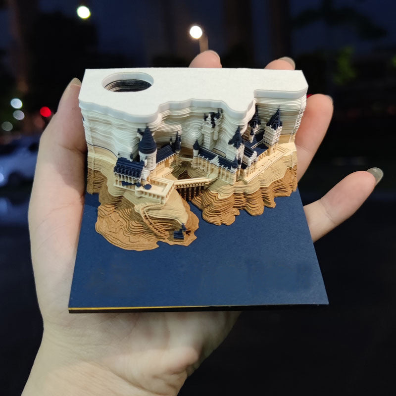 3D Paper Carving Memo Pad – Christmas Tree Notebook