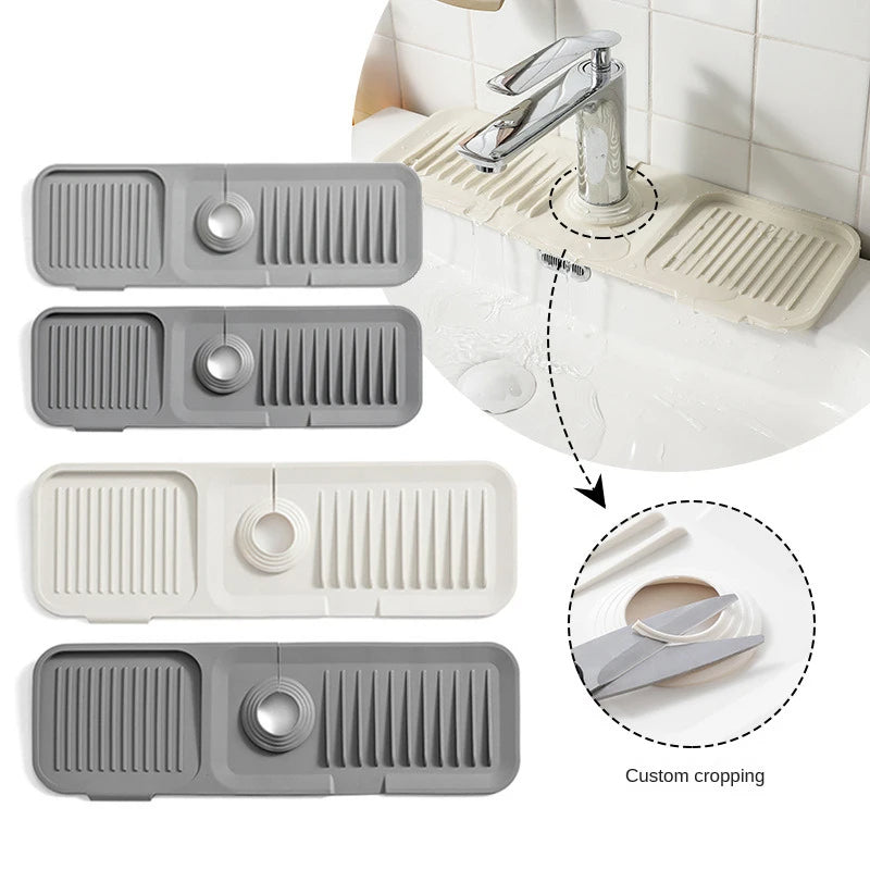 Silicone Faucet Mat – Anti-Splash Sink Drip Catcher for Kitchen Countertops