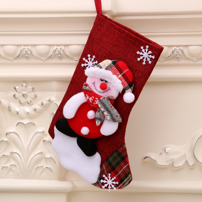 Christmas Gift Sack Hanging Stockings – Decorative Santa Bag for Xmas Tree & Party Supplies