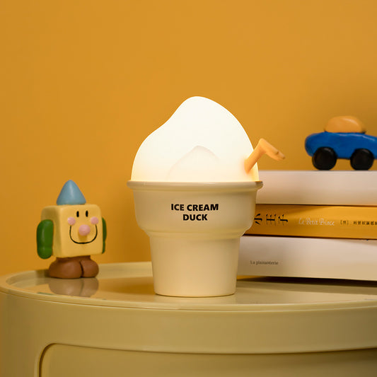 Ice Cream Duck Night Light | Cute Cartoon Lamp for Kids Bedroom