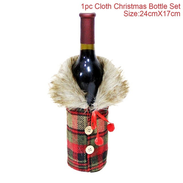 Christmas Wine Bottle Covers for Holiday Cheer