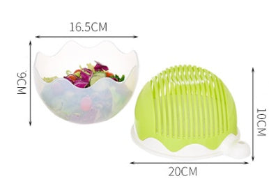 Healthy Living Salad Cutter Fruit & Vegetable Chopper – Quick Prep Kitchen Tool