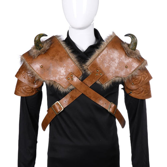 Medieval Fantasy Viking Armor Shoulder – Halloween Cosplay Costume for Men & Events