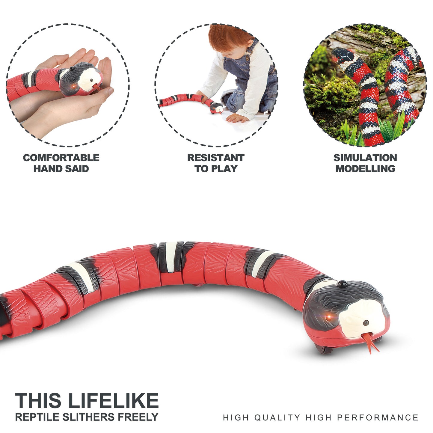 Smart Interactive Cat Toy – Automatic USB Snake Teaser for Cats & Dogs