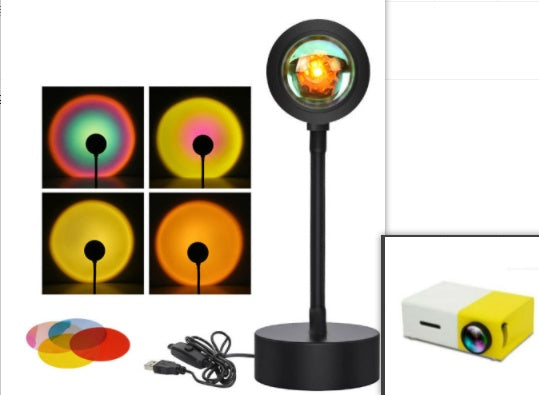 Sunset Wall Lamp – LED Night Light Projector for Relaxation & Home Decor