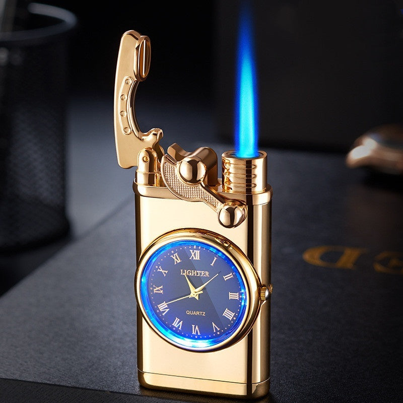 Electric Watch Lighter Men – Windproof Blue Flame Creative Wrist Watch Lighter Gift