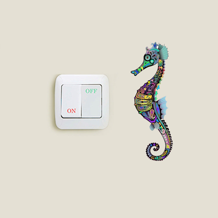 Ocean Theme Seahorse Wall Decal – Waterproof Home Decor Mural Sticker
