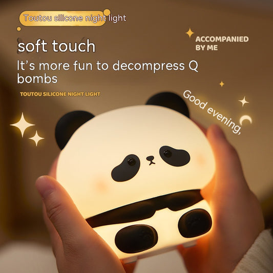 Panda LED Night Light – Cute Silicone Touch Lamp for Kids & Bedroom