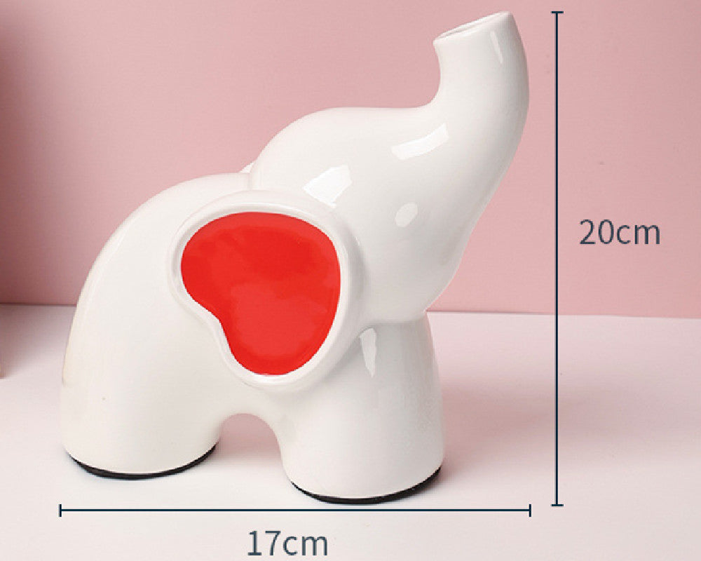 Nordic Ceramic Elephant Vase - perfect for bedroom, desktop or living room décor