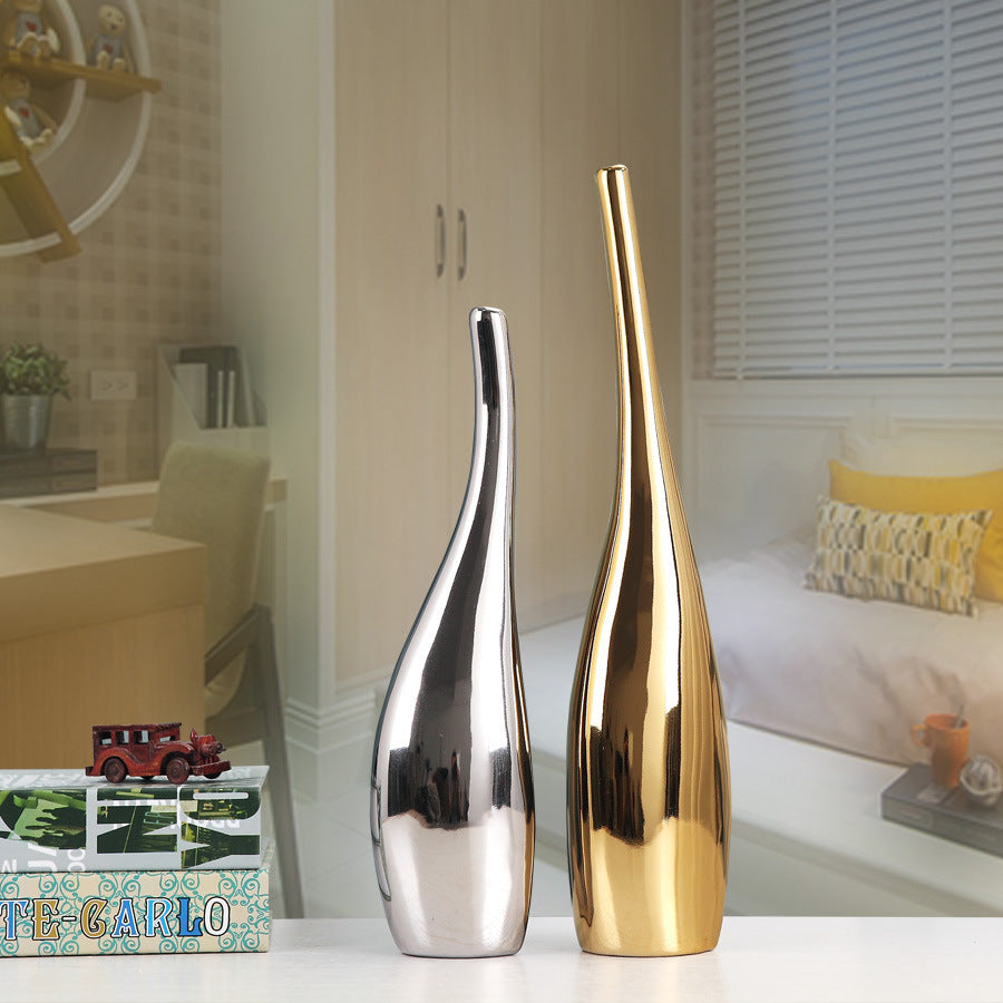 Nordic Gold Ceramic Vases – Easy Luxe Home Upgrade