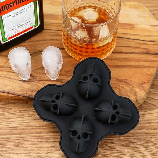 Halloween Skull Silicone Mold – 3D Ice Cube, Soap, Candle & Baking Chocolate Mould Tool