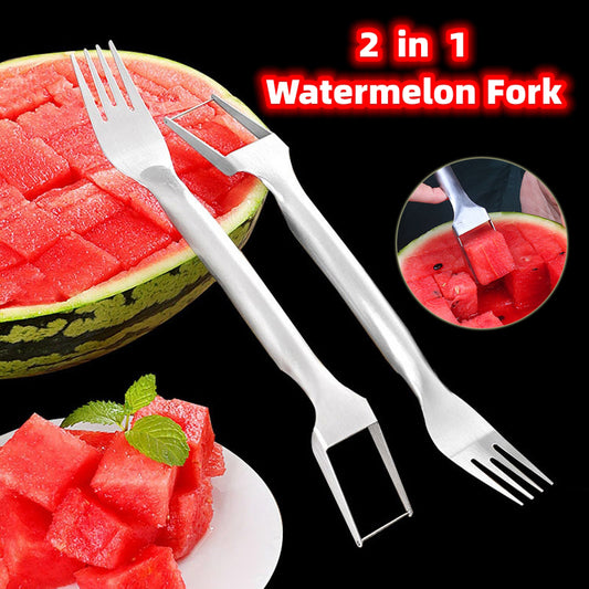 2-in-1 Watermelon Slicer & Fork – Multi-Purpose Fruit Cutter for Kitchen