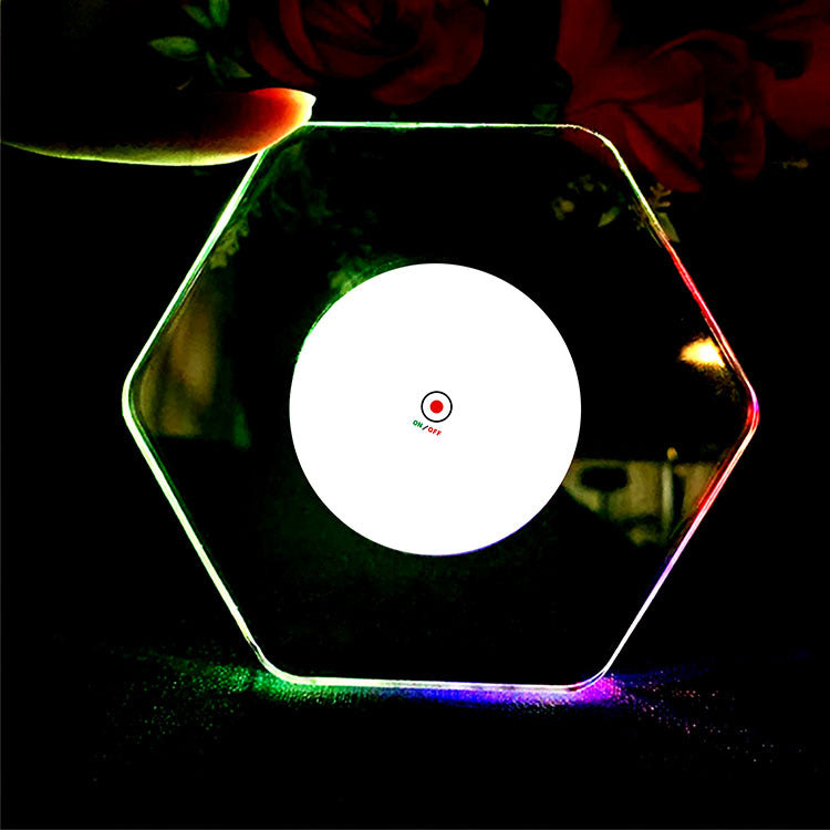Crystal LED Glow Coaster – Light Up Drink Pad for Bar, Party, and Home Table Decor